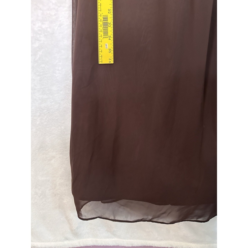 Bari Jay Dress Womans Size 8 Gown  Formal Brown‎ High Waist Halter Flowy EUC - Picture 9 of 16
